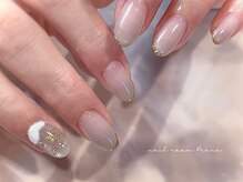 オフィスネイル＋Xmasコレクション2025でデザイン足し★