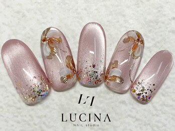 ネイルスタジオ ルキナ(LUCINA)の写真/春ネイルも韓国ネイル、ワンホンネイル等華やかに◎ブライダルはベイビーブーマーネイルが人気！