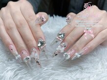 人気No１☆光り輝くキラキラワンホンネイル