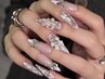 チップ長さ出し☆ロング可ゴージャスアートやり放題180min¥19800～