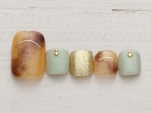 ノーネイル アゲオ イオンモール上尾(NO NAIL AGEO)/べっ甲フレンチ ￥4990