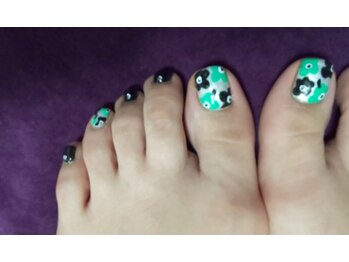 エンジェル 葛飾(ANGEL)/マリメッコ風フットネイル