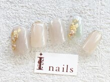 アイネイルズ 梅田店(I nails)/ベージュニュアンス箔￥7700