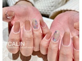 ぷるんとピンク×ハートネイル