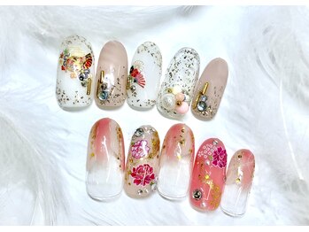 ルミエ(Lumie)/成人式ネイル ピンク 13200円