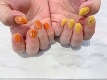 アース ネイルアイラッシュ 前橋店(EARTH Nail&Eyelash)/アシメビタミンカラーネイル