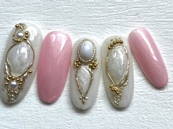 ネイリックス アヴェニール(NAILX avenir)/ホワイト天然石風