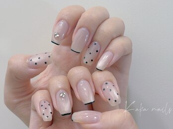 カカネイルズ(Kaka nails)の写真/モチの良さに感動♪丁寧なケアとフォルムに自信あり◎高品質ジェル専門なのでフェルインや長さだしも安心♪