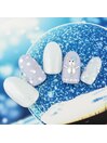 パール雪だるまネイル
