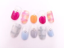 ネイルサロンクイール 宇都宮店(NAIL SALON QUILL)/丸フレンチ+ブランケットネイル