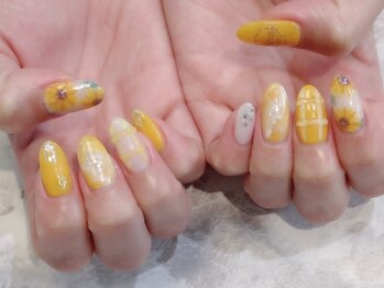 ラルネイル 大宮(Lull. nail)/＃イエローネイル＃ひまわり
