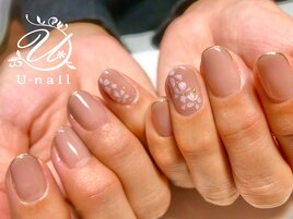 手書きフラワーネイル