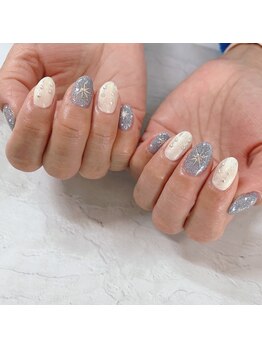 ブラン(blanc)/ホワイトクリスマスネイル