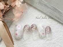 ヴィカ(Vica)/ピンクのラメで桜満開ネイル☆