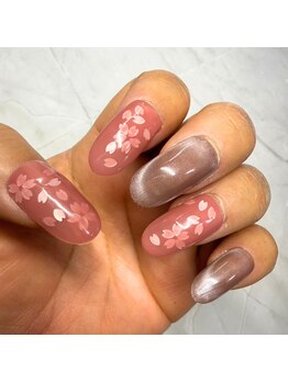 マグネットネイル/桜ネイル