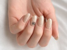 ネイルビジョルノ つくばみどりの店(Nail Begiorno)/ワンカラーネイル　ラメネイル