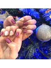 グラマラス アンジェアイ 荻窪店(glamourous ange eye)/クリスマスピンクネイル