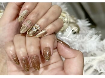 ルーモス 桜川店(Lumos)/【ゴールド】アシンメトリー