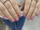 ワンカラーネイル　ラメネイル