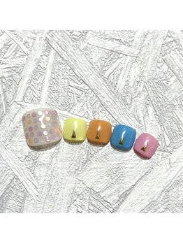 ネイルサロン ロゼプリュム/フットシンプルデザイン