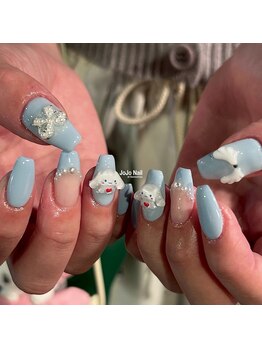 ジョジョ ネイル アット サンノミヤ(JOJO Nail at Sannomiya)の写真/トレンド感のあるワンホン/韓国/ちゅるんネイルはお任せ☆持ち込みアートの再現性もご満足な仕上がりに♪