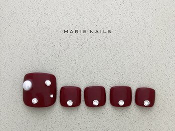 マリーネイルズ 表参道店(MARIE NAILS)/定額¥6,600 レッド 0905d