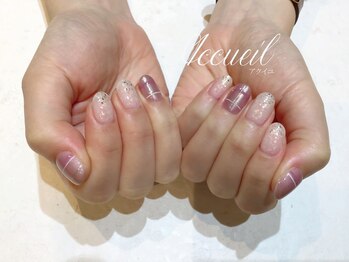 アクイユ 銀座店(ACCUEIL)/マグネットチェックネイル