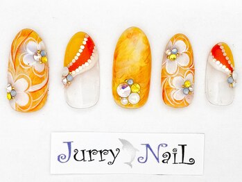 ジュリーネイル 所沢店/カラフルフラワーネイル