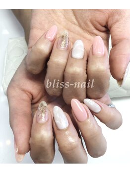 ブリスネイル(bliss-nail)/大理石ネイル
