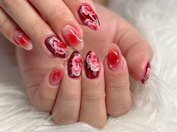 レア(Le'a)/薔薇ネイル