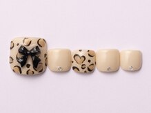 ジェミーネイル エビス(Jemiy nail ebisu)/フットレオパードリボン10480yen