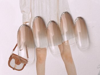 ネイルサロンフォーユー(for u)/グラデ×ライン￥５９８０