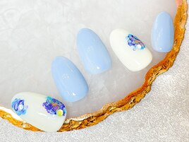 インク紫陽花風ネイル