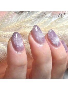 韓国ネイル WHITE NAIL 甲府昭和店 【韓国ジェル/ニュアンス/マグネット】/マグネットネイル/ワンカラー