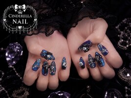 【スカルプ長さだしネイル】