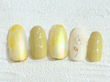 ナナネイル(Nana.Nail)/レモンイエロー×ニュアンス