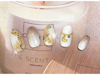 ハッピービューティー(Happy Beauty)/大人ブラウンなウィンターネイル