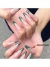 （hand）自店オフ無料♪シンプル＋ハーフチップ長さだし10本美爪ロング♪