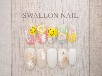 スワロンネイル(SWALLON NAIL)の写真/【口コミ高評価◎】SWALLON NAIL独自のアートで個性派ネイルが実現☆新作デザインも季節ごとに続々追加♪