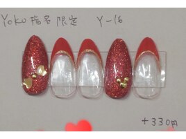 赤のプリンセスネイル