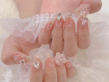アイネイルズ 四条河原町店(I-nails)/ガーリーハートチークネイル