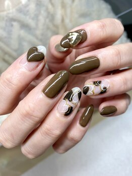 バレンタインネイル