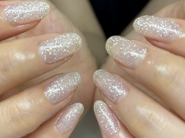 ラメワンカラー＊自爪育成