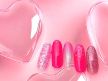 ネイルサロン&スクール ジーナ(GINA)/ハートのホログラムをたっぷり