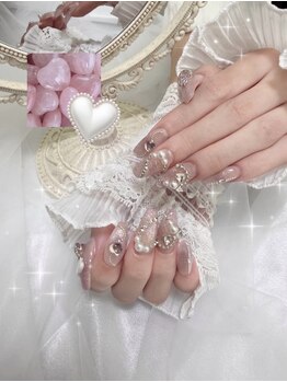 リボン ド ティアラ(Ribbon de Tiara)/:*+.ハートネイル*:.
