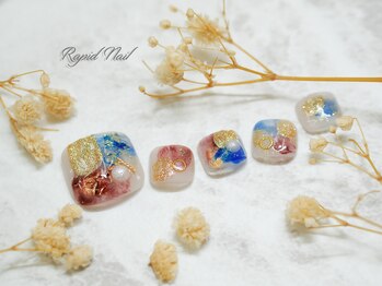 ラピッドネイル 西葛西店の写真/6990円/7990円/8990円からのフット定額コース☆お仕事でハンドが出来ない方にも◎