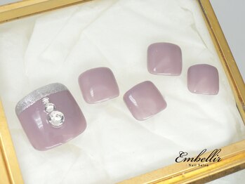 (532)ラメラインフットネイル