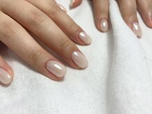 ユージューネイルルーム(UJU nail room)/ミラーワンカラー　ホワイト