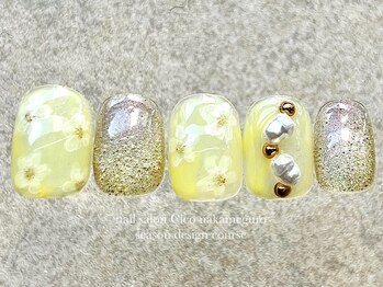 クレオ 中目黒店(Cleo)/【3月】インクフラワーネイル