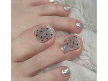 ヘブン ネイル 鶯谷(HEAVEN Nail)/キャットアイフットネイル